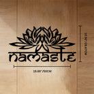 FuAttract Faith Peace & Spiritual Connection Prayer Hands Namaste Metal Wall Decor Home Art Decor - Black - 19.69"*10.50"*0.05"/50*26.67*0.12cm - image 5