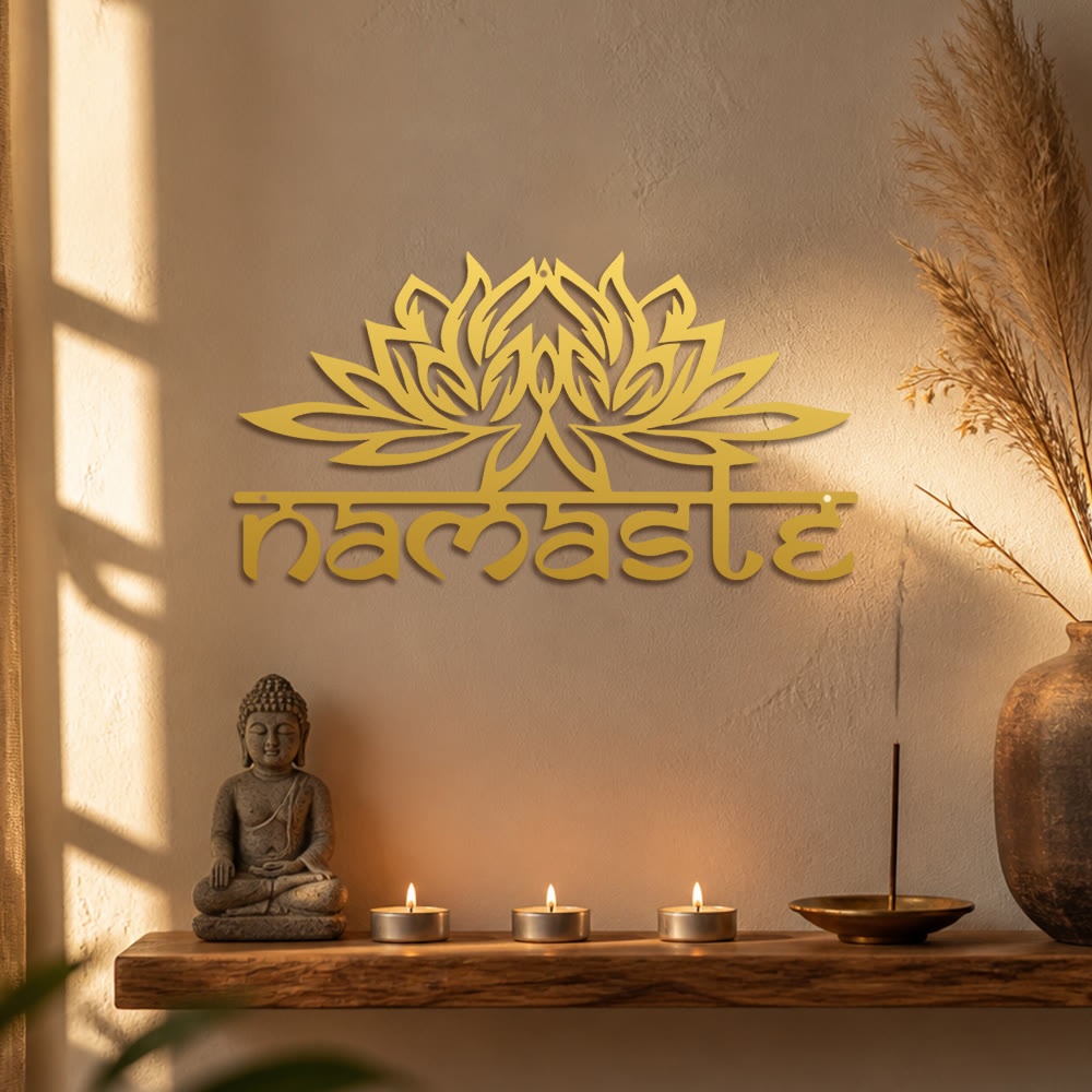 FuAttract Faith Peace & Spiritual Connection Prayer Hands Namaste Metal Wall Decor Home Art Decor - image 9