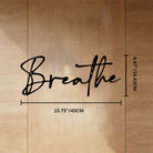 FuAttract Calm Awareness & Clarity Breathe Classic Text Design Metal Wall Decor Home Art Decor - Black - 15.75"*6.47"*0.04"/40*16.43*0.1cm - image 6