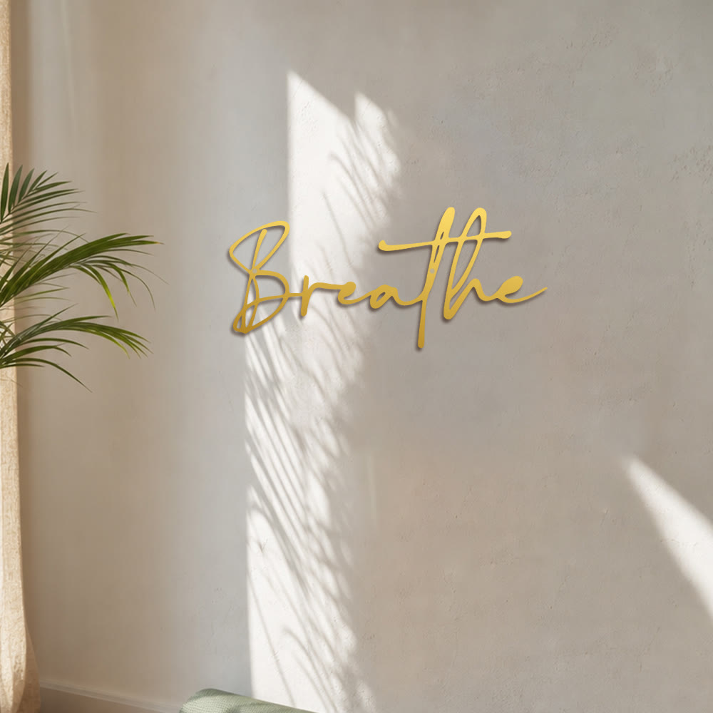 FuAttract Calm Awareness & Clarity Breathe Classic Text Design Metal Wall Decor Home Art Decor - image 13