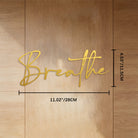 FuAttract Calm Awareness & Clarity Breathe Classic Text Design Metal Wall Decor Home Art Decor - Golden - 11.02"*4.53"*0.04"/28*11.5*0.1cm - image 16