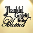 FuAttract Gratitude Joy & Appreciation Thankful Grateful And Truly Blessed Metal Wall Decor Home Art Decor - image 0