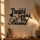 FuAttract Gratitude Joy & Appreciation Thankful Grateful And Truly Blessed Metal Wall Decor Home Art Decor - image 1