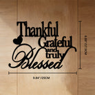 FuAttract Gratitude Joy & Appreciation Thankful Grateful And Truly Blessed Metal Wall Decor Home Art Decor - Black - 9.84"*6.89"*0.04"/25*17.5*0.1cm - image 4