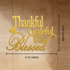 FuAttract Gratitude Joy & Appreciation Thankful Grateful And Truly Blessed Metal Wall Decor Home Art Decor - Golden - 17.72"*12.40"*0.04"/45*31.5*0.1cm - image 18