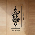 FuAttract Serenity Purity & Wisdom Om Lotus Metal Wall Decor Home Art Decor - Black - 4.39"*11.81"*0.04"/11.16*30*0.1cm - image 3