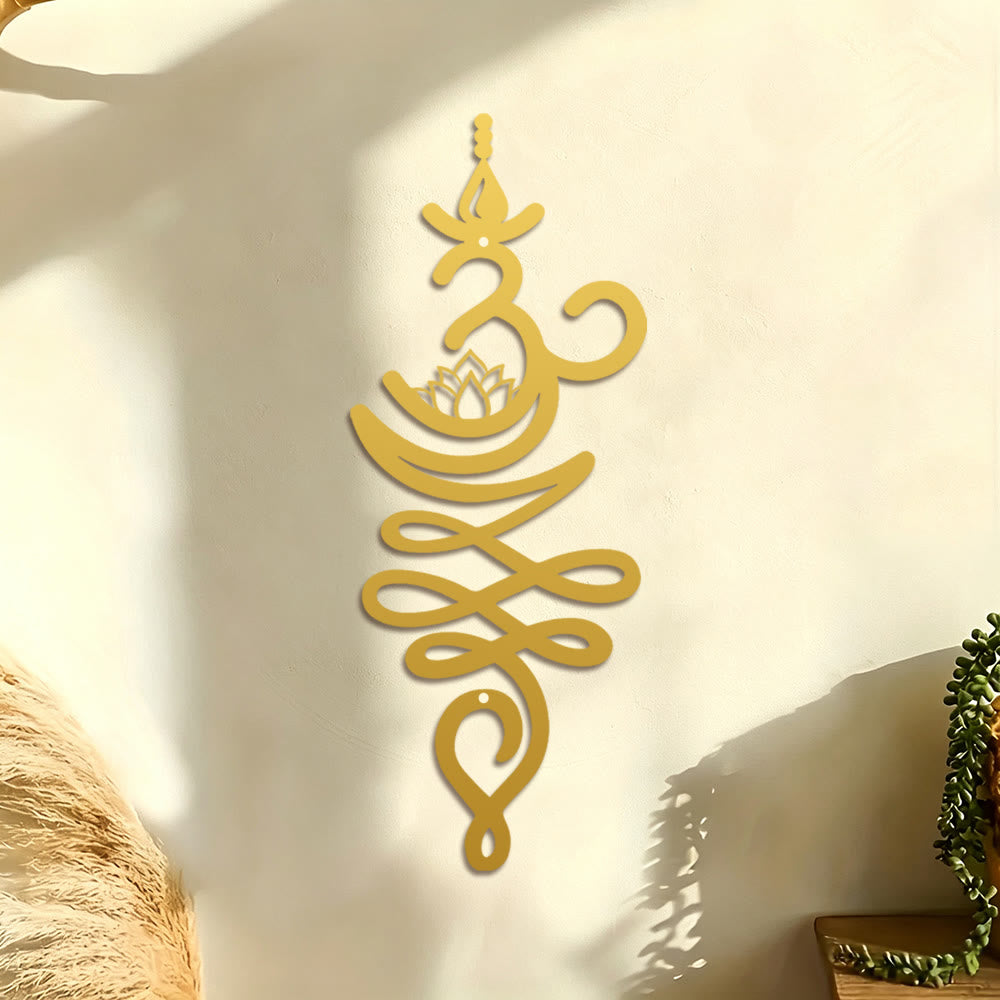 FuAttract Serenity Purity & Wisdom Om Lotus Metal Wall Decor Home Art Decor - image 13