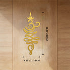 FuAttract Serenity Purity & Wisdom Om Lotus Metal Wall Decor Home Art Decor - Golden - 4.39"*11.81"*0.04"/11.16*30*0.1cm - image 16