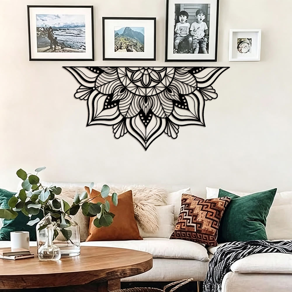 FuAttract Focus Alignment & Creative Half Mandala Design Metal Wall Decor Home Art Decor - image 8