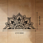 FuAttract Focus Alignment & Creative Half Mandala Design Metal Wall Decor Home Art Decor - Black - 17.72"*8.94"*0.04"/45*22.7*0.1cm - image 6