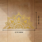 FuAttract Focus Alignment & Creative Half Mandala Design Metal Wall Decor Home Art Decor - Golden - 17.72"*8.94"*0.04"/45*22.7*0.1cm - image 16