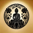 FuAttract Wisdom Serenity & Focus Buddha Lotus Meditation Metal Wall Decor Home Art Decor - image 0