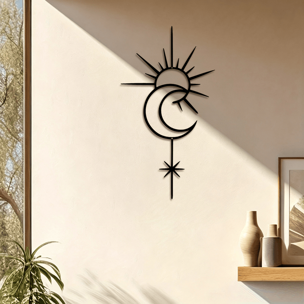 FuAttract Guidance Harmony & Energy Sun & Moon North Star Metal Wall Decor Home Art Decor - image 8