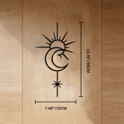 FuAttract Guidance Harmony & Energy Sun & Moon North Star Metal Wall Decor Home Art Decor - Black - 7.48"*13.78"*0.04"/19*35*0.1cm - image 4