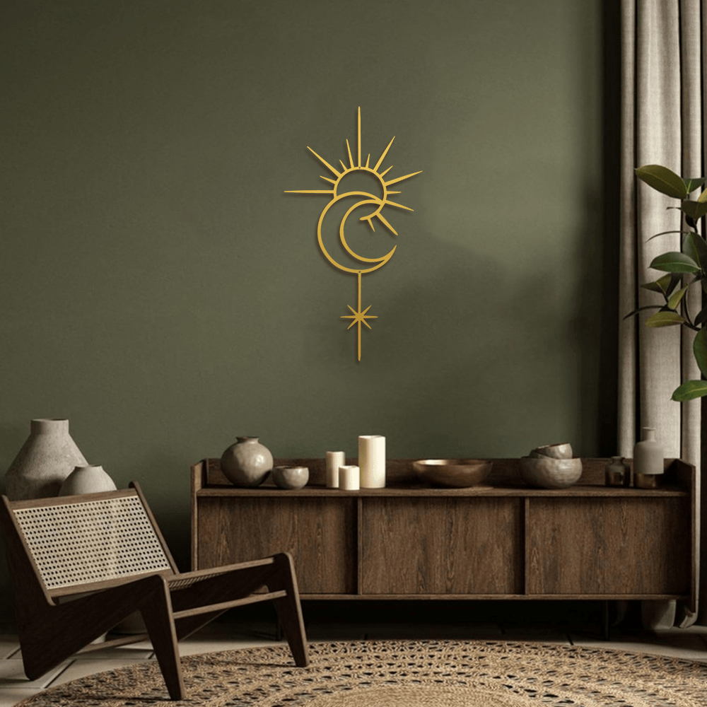 FuAttract Guidance Harmony & Energy Sun & Moon North Star Metal Wall Decor Home Art Decor - image 22