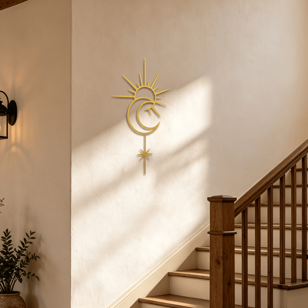 FuAttract Guidance Harmony & Energy Sun & Moon North Star Metal Wall Decor Home Art Decor - image 14