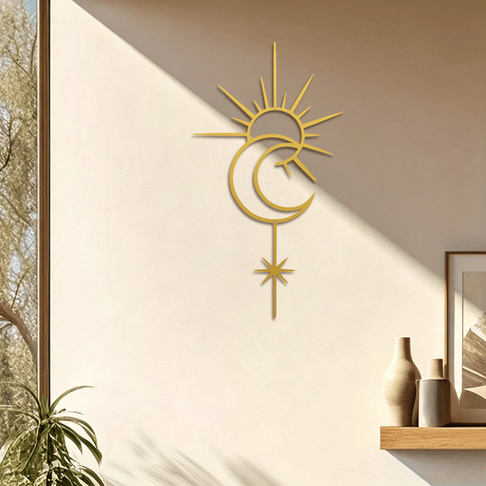 FuAttract Guidance Harmony & Energy Sun & Moon North Star Metal Wall Decor Home Art Decor - image 21