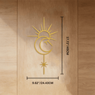 FuAttract Guidance Harmony & Energy Sun & Moon North Star Metal Wall Decor Home Art Decor - Golden - 9.62"*17.72"*0.05"/24.43*45*0.12cm - image 19