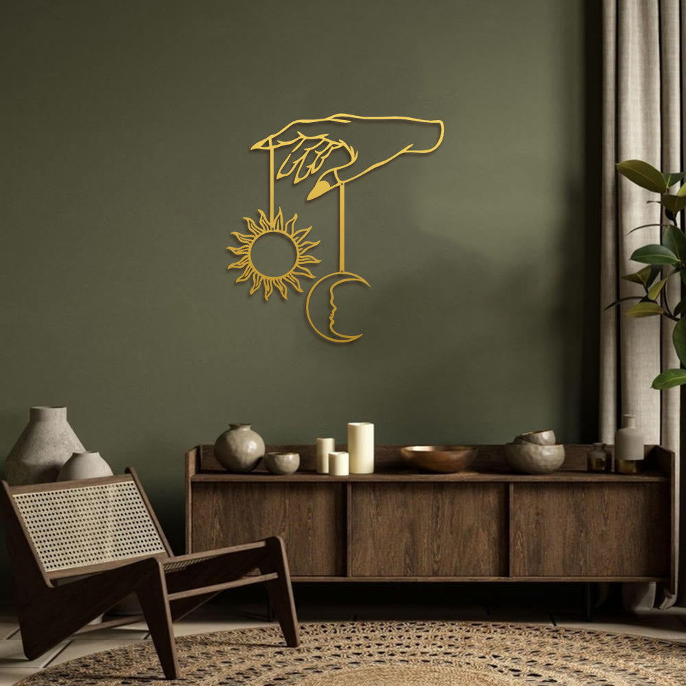 FuAttract Serenity & Universal Energy Sun & Moon Metal Wall Decor Home Art Decor - image 25