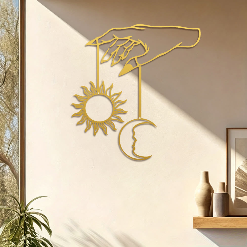 FuAttract Serenity & Universal Energy Sun & Moon Metal Wall Decor Home Art Decor - image 24