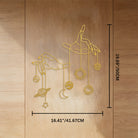 FuAttract Harmony & Universal Energy Celestial Hand Planet Sun & Moon  Metal Wall Decor Home Art Decor - Golden - 19.69"*16.41"*0.05"/50*41.67*0.12cm - image 21