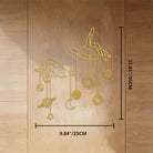 FuAttract Harmony & Universal Energy Celestial Hand Planet Sun & Moon  Metal Wall Decor Home Art Decor - Golden - 11.81"*9.84"*0.04"/30*25*0.1cm - image 16