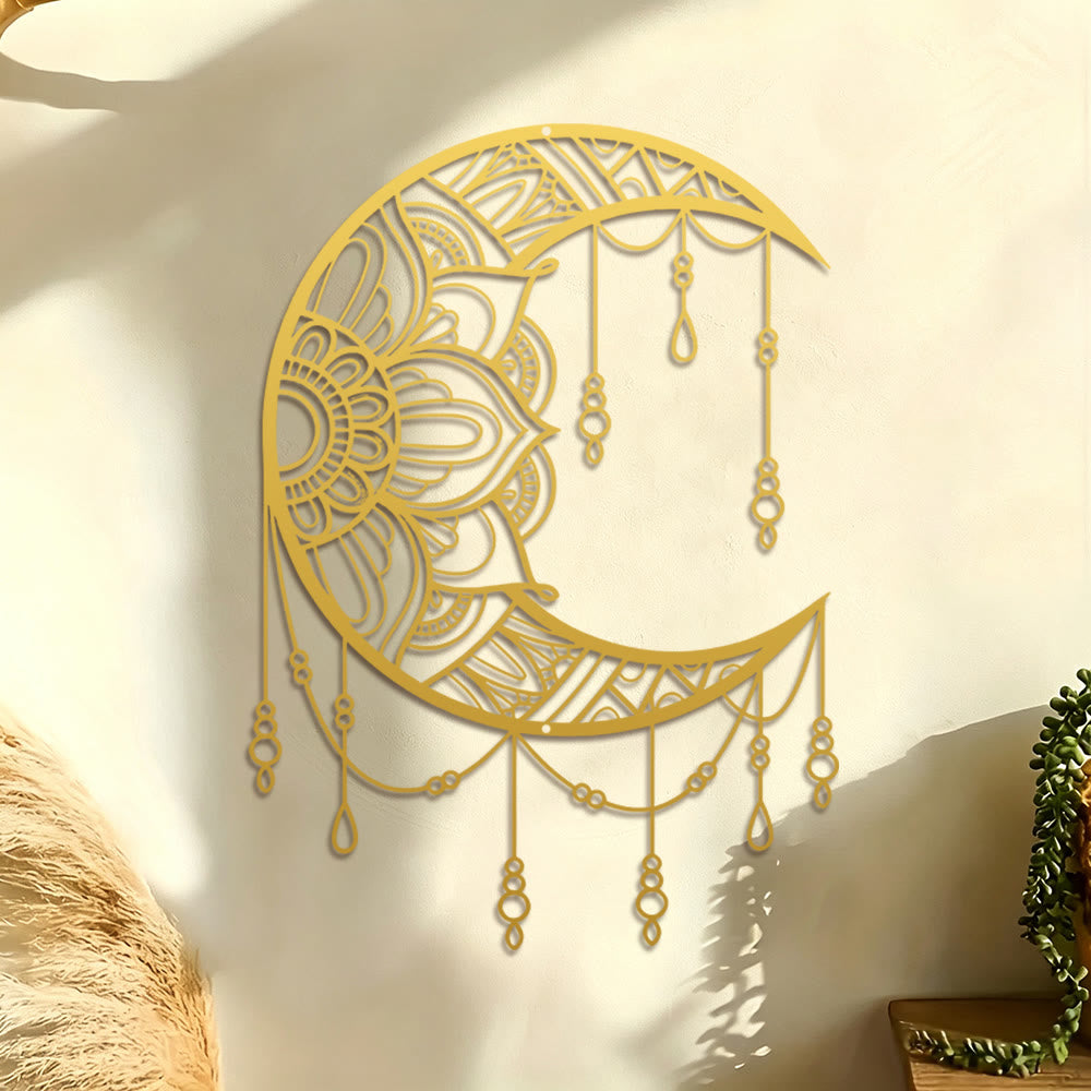 FuAttract Serenity Harmony & Mystic Crescent Moon Mandala Metal Wall Decor Home Art Decor - image 11