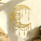 FuAttract Serenity Harmony & Mystic Crescent Moon Mandala Metal Wall Decor Home Art Decor - image 11
