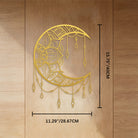FuAttract Serenity Harmony & Mystic Crescent Moon Mandala Metal Wall Decor Home Art Decor - Golden - 11.29"*15.75"*0.04"/28.67*40*0.1cm - image 15
