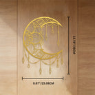 FuAttract Serenity Harmony & Mystic Crescent Moon Mandala Metal Wall Decor Home Art Decor - Golden - 9.87"*13.78"*0.04"/25.08*35*0.1cm - image 14