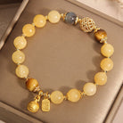 FuAttract Fortune Prosperity & Wealth Yellow Jade Pixiu Fu Character Bracelet - image 1