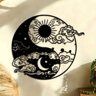 FuAttract Balance Harmony & Energy Yin Yang Sun & Moon  Metal Wall Decor Home Art Decor - image 0