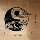 FuAttract Balance Harmony & Energy Yin Yang Sun & Moon  Metal Wall Decor Home Art Decor - Black - 15.75"*14.06"*0.04"/40*35.7*0.1cm - image 4
