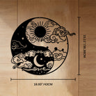 FuAttract Balance Harmony & Energy Yin Yang Sun & Moon  Metal Wall Decor Home Art Decor - Black - 16.93"*15.11"*0.04"/43*38.38*0.1cm - image 5