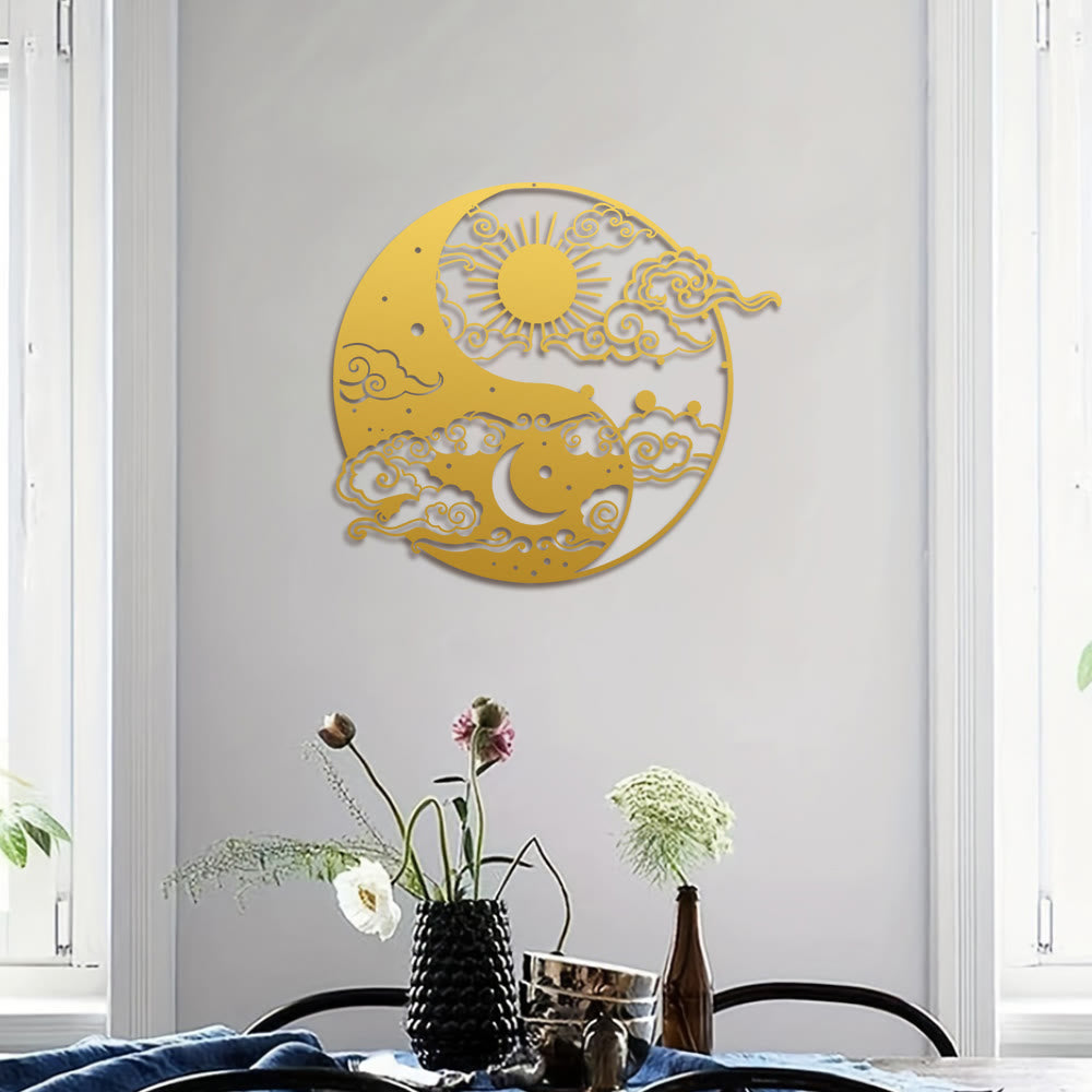 FuAttract Balance Harmony & Energy Yin Yang Sun & Moon  Metal Wall Decor Home Art Decor - image 21