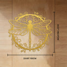 FuAttract Elegance Harmony & Graceful Dragonfly Metal Wall Decor Home Art Decor - Golden - 19.69"*18.37"*0.05"/50*46.67*0.12cm - image 18