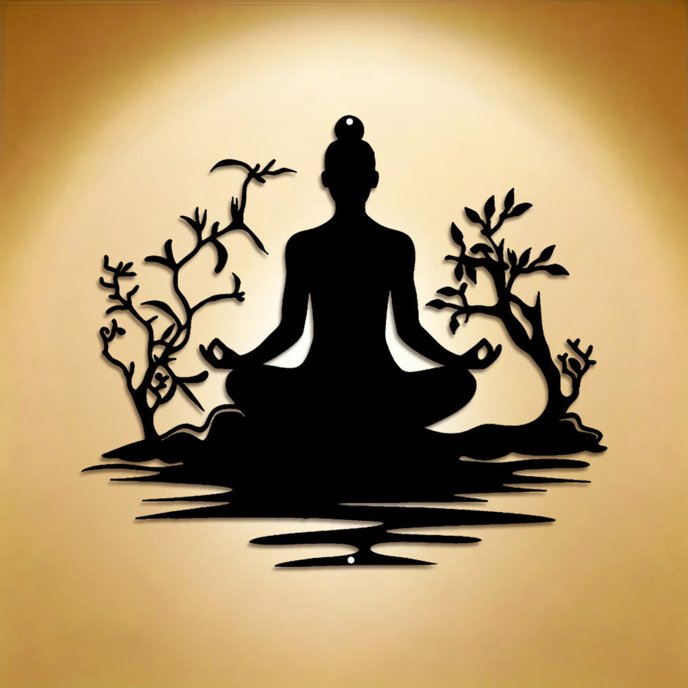  Fuattract Harmony & Spiritual Balance Buddha Zen Metal Wall Decor Home Art Decor - image 0