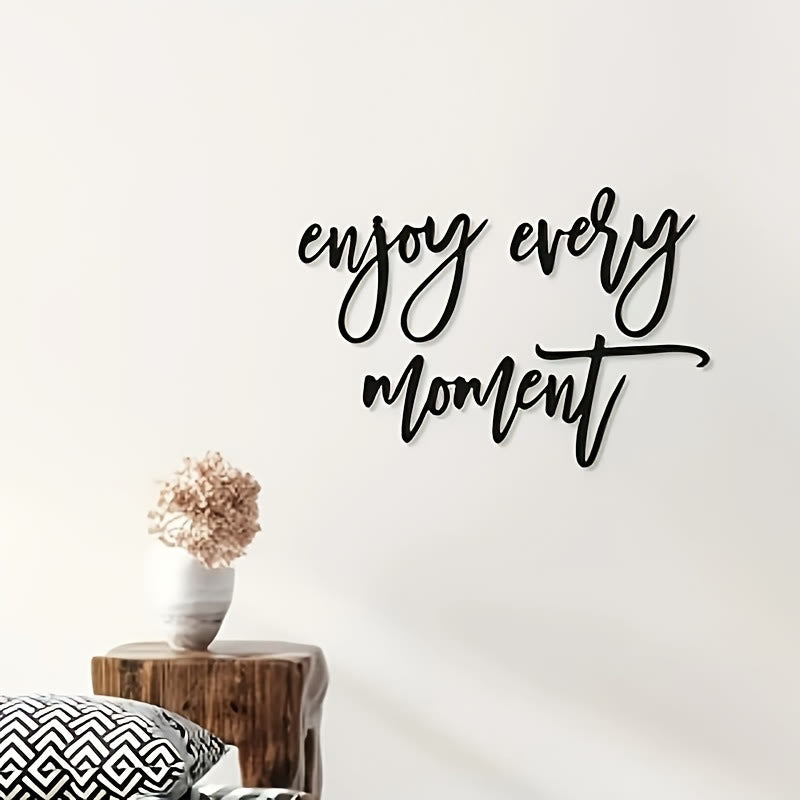 FuAttract Happiness Gratitude & Positive Enjoy Every Moment Metal Wall Decor Home Art Decor - image 2