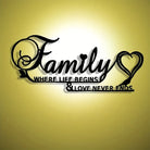 FuAttract Happiness Togetherness & Heartfelt Family Where Life Begins & Love Never Ends Metal Wall Decor Home Art Decor - image 5
