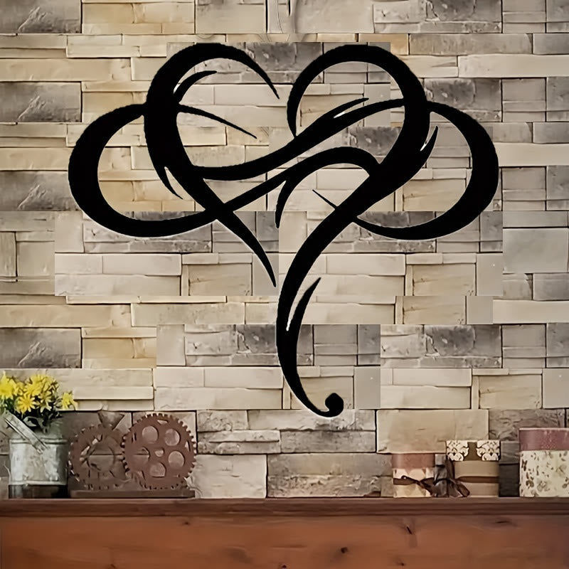 FuAttract Love Eternity & Endless Connection Heart Infinity Metal Wall Decor Home Art Decor - image 0