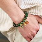 FuAttract Fortune Wealth & Abundance Money Beast Charm Gold Foil Ash Glaze Bead Bracelet - image 8