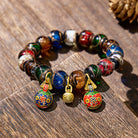 FuAttract Fortune Wealth & Abundance Money Beast Charm Gold Foil Ash Glaze Bead Bracelet - image 3