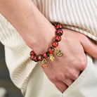 FuAttract Fortune Wealth & Abundance Money Beast Charm Gold Foil Ash Glaze Bead Bracelet - image 10
