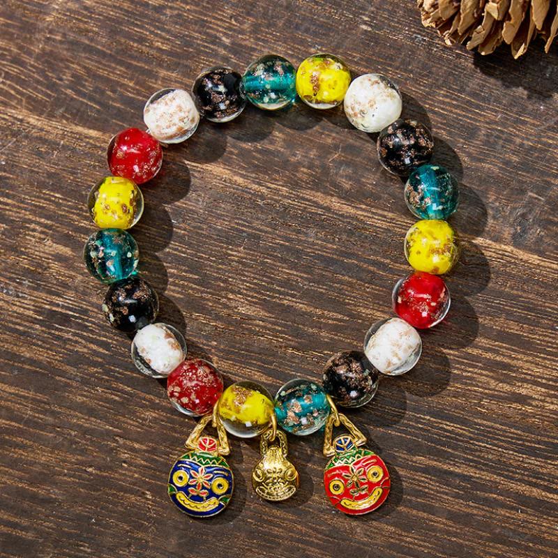 FuAttract Wealth Abundance & Luck Money Beast Charm Multicolor Glazed Beaded Bracelet - image 1