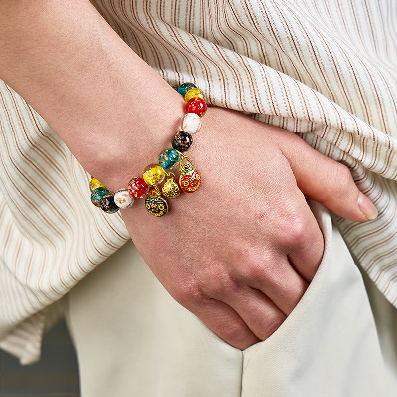 FuAttract Wealth Abundance & Luck Money Beast Charm Multicolor Glazed Beaded Bracelet - image 5