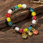 FuAttract Wealth Abundance & Luck Money Beast Charm Multicolor Glazed Beaded Bracelet - Multicolor - image 0
