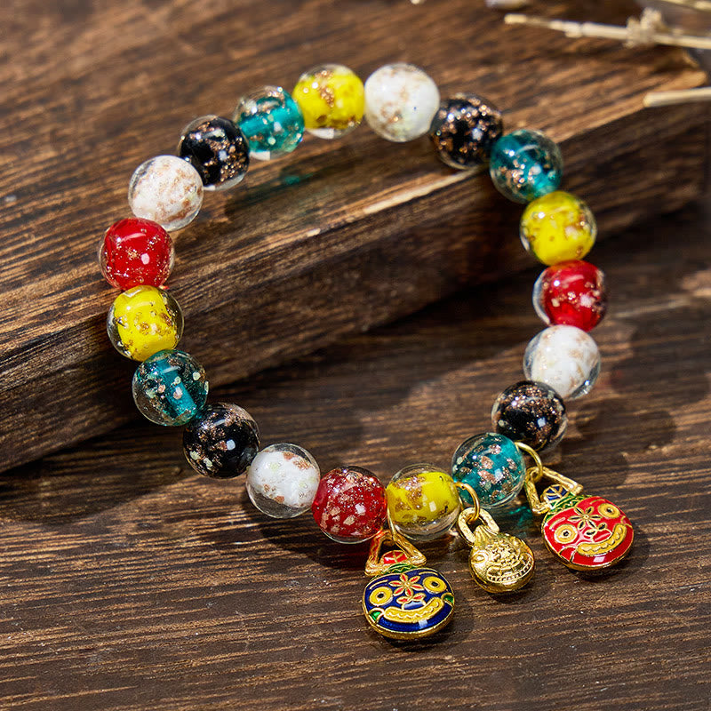 FuAttract Wealth Abundance & Luck Money Beast Charm Multicolor Glazed Beaded Bracelet - Multicolor - image 0