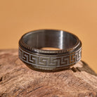 FuAttract Resilience Focus & Grounding Energy Titanium Steel Rotating Greek Key Ring - image 17
