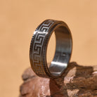 FuAttract Resilience Focus & Grounding Energy Titanium Steel Rotating Greek Key Ring - Black - US 13 - image 13
