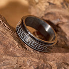 FuAttract Resilience Focus & Grounding Energy Titanium Steel Rotating Greek Key Ring - image 18